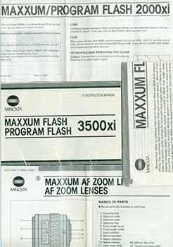 Imagen del vendedor de Minolta manuals for Maxxum/Program Flash 2000xi, Maxxum Flash 2000i, Maxxum Flash Program Flash 3500xi Maxxum AF Zoom lenses AF Zoom lenses, a la venta por Wittenborn Art Books