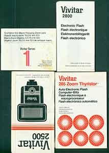 Vivitar instruction manuals for Vivitar 2800, Vivitar 2500, Vivitar 285 Zoom Thyristor and 70-210...