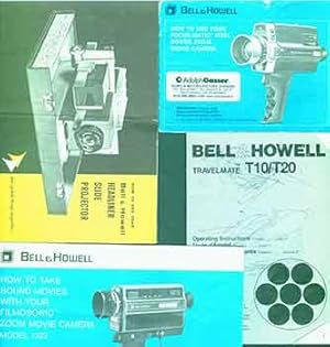 Image du vendeur pour Bell & Howell instruction manuals for Headliner Slide Projector, Travelmate T10/T20, Focus-matic 673XL movie camera, Filmosonic zoom movie camera 1223. mis en vente par Wittenborn Art Books