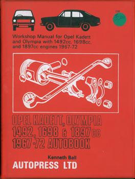 Immagine del venditore per Opel Kadett, Olympia 1492, 1698 or 1897cc 1967-72 Autobook. Workshop Manual. venduto da Wittenborn Art Books