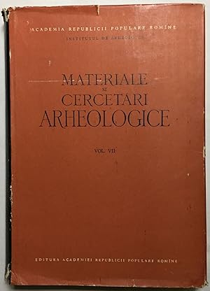 Materiale si cercetari arheologice. VII