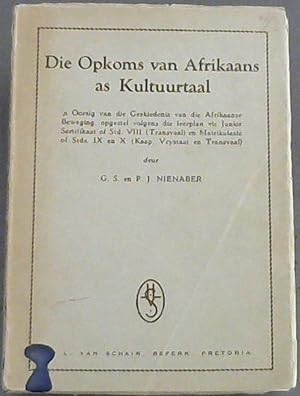Image du vendeur pour Die Opkoms van Afrikaans as Kultuurtaal mis en vente par Chapter 1