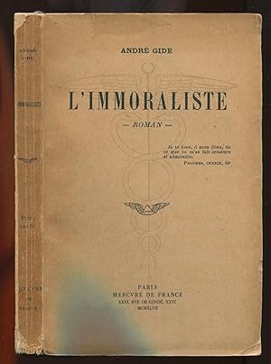 Image du vendeur pour L'immoraliste mis en vente par LibrairieLaLettre2