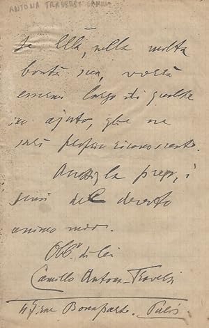 Lettera manoscritta autografa, firmata, stesa su otto facciate, datata Parigi 28 febbraio 1926. D...