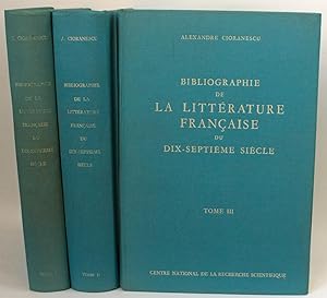 Bibliographie de la littérature française du dix-septième siècle. 3 volumes [complet]