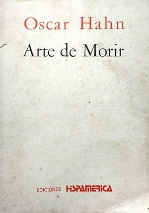 Seller image for Arte de morir. Prlogo Enrique Lihn for sale by Librera Monte Sarmiento