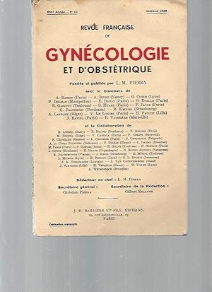 Revue Gynécologique et d?Obstétrique - N°10 : juin 1938