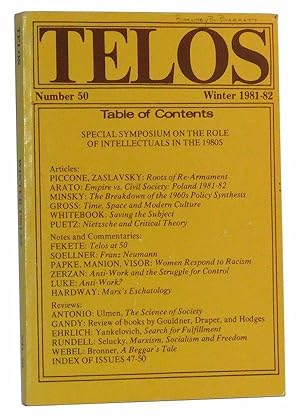 Imagen del vendedor de Telos, Number 50 (Winter 1981-82) a la venta por Cat's Cradle Books