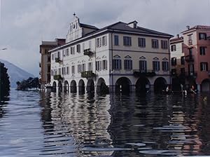 VERBANIA ALLAGATA: PIAZZA DEL MUNICIPIO, VERA FOTO A COLORI.: