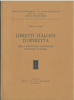 Libretti italiani d'operetta nella Biblioteca Nazionale Centrale di Roma