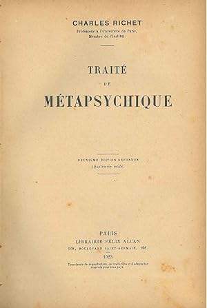 Traité de métapsychique. Deuxième édition refondue