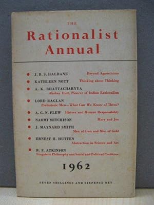 Bild des Verkufers fr The Rationalist Annual for the Year 1962 zum Verkauf von PsychoBabel & Skoob Books
