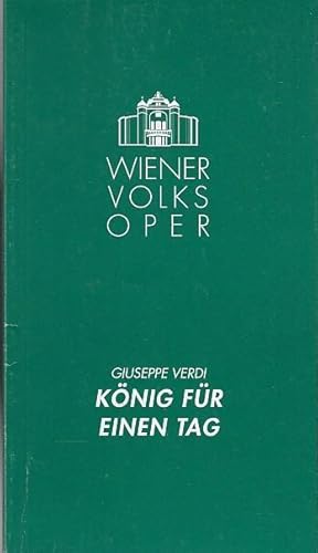 Seller image for Knig fr einen Tag. Operette in 3 Akten. Spielzeit 1994 / 1995. Inszenierung Helmut Polixa. Dirigent Asher Fisch. Bhne / Kostme Friederike Binkau. for sale by Antiquariat Carl Wegner