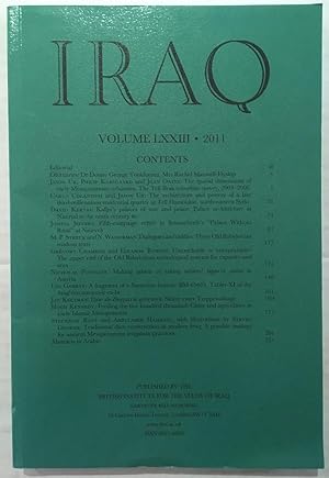 Immagine del venditore per Iraq. VOLUME LXXIII. 2011 venduto da Joseph Burridge Books