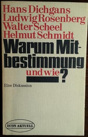 Seller image for Warum Mitbestimmung und wie? Eine Diskussion. for sale by buch-radel