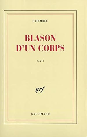 Bild des Verkufers fr Blason d'un corps zum Verkauf von JLG_livres anciens et modernes