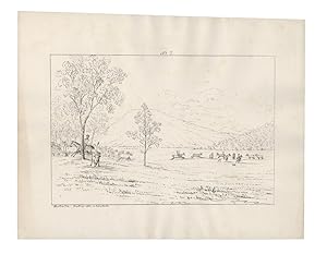 Ten lithographs views from the series "Fifteen Views of Australia in 1845 by G.K.E.F" together wi...