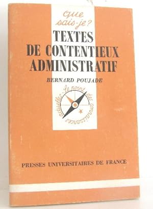 Textes de contentieux administratif