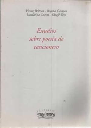 Immagine del venditore per Estudios sobre poesa de cancionero venduto da Librera Cajn Desastre