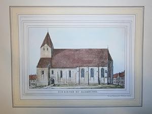Bild des Verkufers fr Die Kirche zu Gadebusch. Kolorierte Lithographie aus Lisch, Meklenburg in Bildern. zum Verkauf von NORDDEUTSCHES ANTIQUARIAT