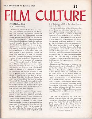 Seller image for FILM CULTURE N. 47 Summer 1969. for sale by Blue Mountain Books & Manuscripts, Ltd.