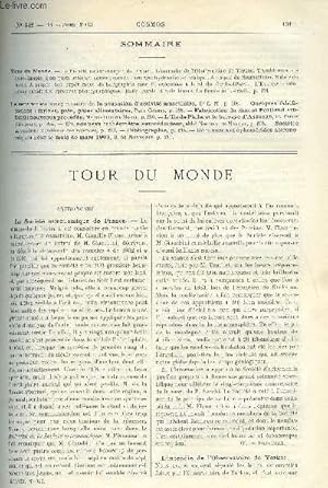 Image du vendeur pour LE COSMOS - REVUE DES SCIENCES ET DE LEURS APPLICATIONS N 942 - La socit astronomique de France, L'incendie de l'observatoire de Yerkes, Tremblement de terre, Emploi d'un puits artsien comme source d'nergie hydraulico-lectrique, A propos mis en vente par Le-Livre