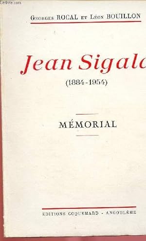 Seller image for JEAN SIGALA ( 1884-1954) for sale by Le-Livre