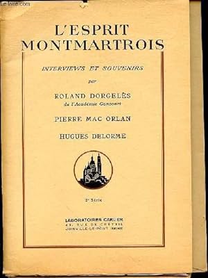 Seller image for L'ESPRIT MONTMARTOIS for sale by Le-Livre