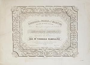 Immagine del venditore per Eudossia e Paolo o I Martiri Dramma di Luigi Venturi Posto in Musica per commissione di S.A.I. e R. Leopoldo Secondo Granduca di Toscana ec.cc . ed eseguito in Firenze nel Gran Salone di Palazzo Vecchio nella ricorrenza delle Feste di S. Giovanni del 1845. Propriet dell' Autore Prezzo F. 36 venduto da J & J LUBRANO MUSIC ANTIQUARIANS LLC