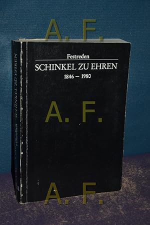 Bild des Verkufers fr Schinkel zu Ehren : 1846 - 1980, Festreden zum Verkauf von Antiquarische Fundgrube e.U.
