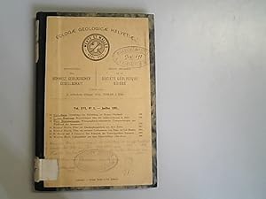 Imagen del vendedor de Eclogae geologicae helvetiae.Vol. XVI, No. 2, Juillet 1921 + Vol XI, No. 4, Mai 1911 + Vol. XVII, No. 3, 1922. Grundzge der Talbildung im Berner Oberland. + Ueber den Bau der Berner Kalkalpen und die Entstehung der subalpinen Nagelfluh. + Bericht ber die Exkursion B der Schweizerischen geologischen Gesellschaft in das Gurnigel-Stockhorngebiet vom 27. bis 31 August 1922. a la venta por Antiquariat Bookfarm
