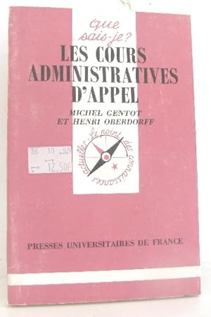 Seller image for Les cours administratives d'appel for sale by crealivres