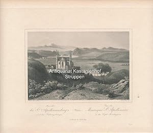 Bild des Verkufers fr Ansicht des St. Apollinarisberg's und des Siebengebrges. (Rhein) Vue du Montagne Apollinaire et des Sept Montagnes - Original-Stahlstich" zum Verkauf von Antiquariat Kastanienhof