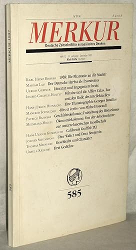 Seller image for Merkur. Deutsche Zeitschrift fr europisches Denken. Heft 585: 51. Jahrg. Heft 12. Dez. 1997. for sale by Antiquariat Reinsch