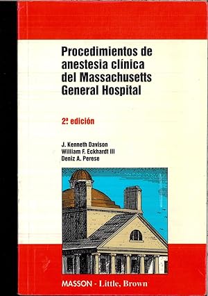 Immagine del venditore per Procedimientos de anestesia clinica del Massachusetts general hospital venduto da Papel y Letras