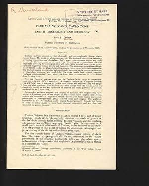 Seller image for Tauhara volcano, Taupo zone. Part II - Mineralogy and Petrology. Reprinted from the New Zealand Journal of Geology and Geophysics, Vol. 11, No. 3, August 1968. for sale by Antiquariat Bookfarm