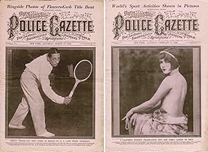 THE NATIONAL POLICE GAZETTE. THE LEADING ILLUSTRATED SPORTING JOURNAL IN THE WORLD. (2 ISSUES)