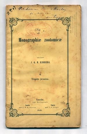 Image du vendeur pour Monographiae zootomicae. mis en vente par Andrew Isles Natural History Books