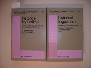 Bild des Verkufers fr Historical Linguistics: Vol. 1 Syntax, morphology, internal and comparative reconstruction + Vol. 2 theory and description in phonology (2Bcher) zum Verkauf von Gebrauchtbcherlogistik  H.J. Lauterbach