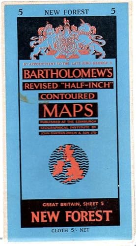 Bartholomew's Revised "Half-Inch" Contoured Maps - Great Britain, Number 5 New Forest