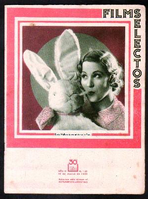 REVISTA FILMS SELECTOS. AÑO IV. Nº 127. 18 DE MARZO DE 1933. (SUPLEMENTO ARTISTICO).