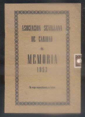 ASOCIACION SEVILLANA DE CARIDAD. AÑO 1853. MEMORIA.