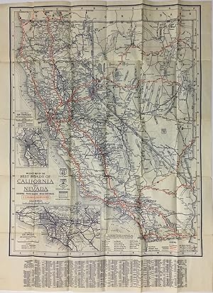 Mileage Map of the Best Roads of California and Nevada