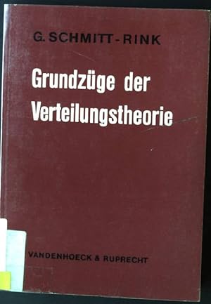 Bild des Verkufers fr Grundzge der Verteilungstheorie zum Verkauf von books4less (Versandantiquariat Petra Gros GmbH & Co. KG)