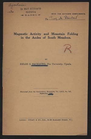 Seller image for Magmatic Activity and Mountain Folding in the Andes of South Mendoza. Extracted from the Geological Magazine, Vol. LXIII, No. 747, September 1926. for sale by Antiquariat Bookfarm