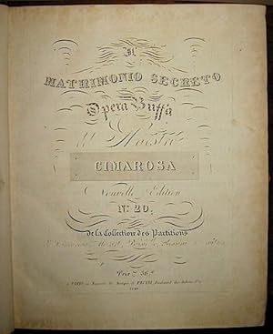 Seller image for Il matrimonio secreto. Opera buffa. for sale by Libreria Ex Libris ALAI-ILAB/LILA member