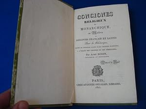 Conciones Religieux et Monarchique ou matières de discours Français et Latins pour la Rhétorique ...