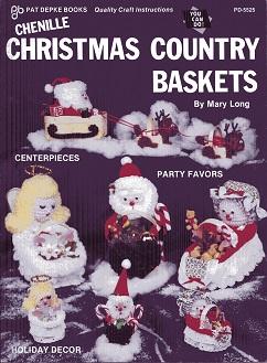 Chenille Christmas Country Baskets PD-5525