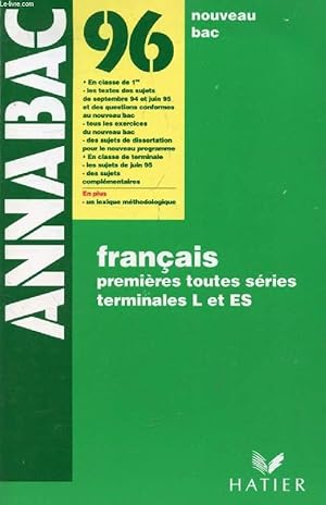 Seller image for ANNABAC 96, FRANCAIS L, ES for sale by Le-Livre