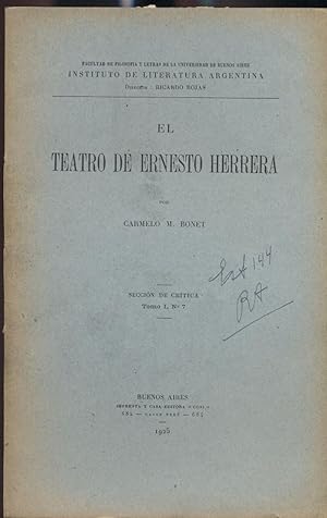 Imagen del vendedor de EL TEATRO DE ERNESTO HERRERA a la venta por Valentin Peremiansky